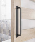 Antique Rustic 12 Inch Barn Door Handle Black Flush Long Base Pull For Gate Shed Garage Heavy Duty Solid Steel With Frosted Black Surface Maintenance Free