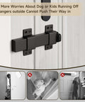 Built Tough Gate Latch with Padlock Hole installed on white wooden door for indoor safety and security.