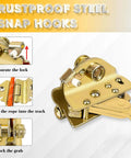 Rustproof steel snap hook for Fall Protection Safety Rope Kit 50 Ft Heavy Duty Vertical Roofing Rope with steel grab hooks