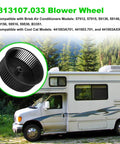 RV Air Conditioner Blower Wheel Replacement Fits Most RVs and Campervans NBK 20370-1 with campervan background