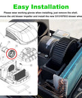 Easy installation of RV Air Conditioner Blower Wheel Replacement Fits Most RVs and Campervans NBK 20370-1 3313107.033.