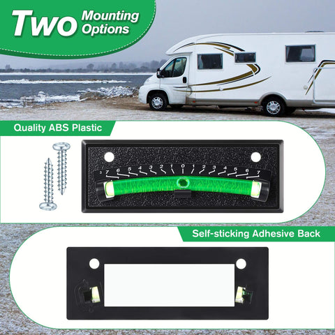 4 Pack RV Level Bubble With Graduated Scale For Precision Leveling, Easy Stick On Leveling System For RV, Camper, Trailer And Caravan, High Visibility Black Bubble Levels For Accurate Readings