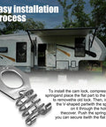 RV Water Heater Twist Cam Lock With Hook Fastener Parts For 1.5 Inch Valves, Durable Metal Camper Door Latch Assembly