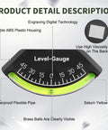 Two Pack RV Level Gauge Set For Camper And Trailer Inclinometer Bubble With Brass Ball In Dampened Fluid For Accurate Readings