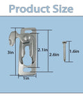 H529 Sliding RV Door Hardware Kit With Sliding Door Hanger Pocket Door Rollers And Connection Plate dimensions 3x1 inch