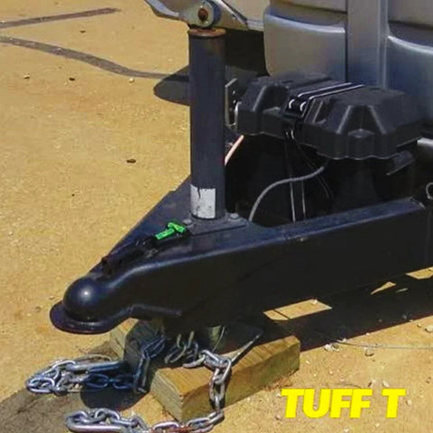 Shatterproof Waterproof Level Tool For RVs And Campers With Spirit Bubble Level installed on trailer hitch