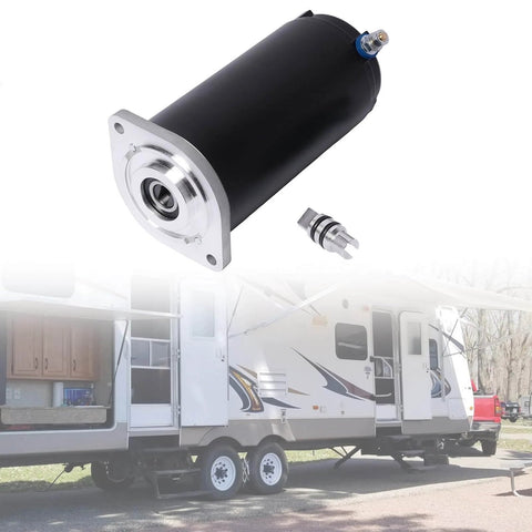 Hydraulic pump motor RV leveling system 179327 414850, 7.5-inch height, 12V with sealed collar coupling