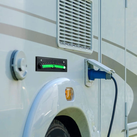 4 Pack RV Level Bubble With Graduated Scale For Precision Leveling installed on camper side
