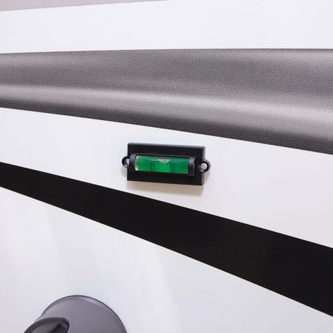 Bubble display installed on camper for All Purpose RV Levelers For Front To Back And Side To Side Leveling That Keeps Your Camper Super Stable