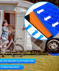 Heavy Duty RV Leveler Kit For Camping, 2 Pack Curved Wheel Levelers With Anti Slip Mats And Carrying Bag, Supports Up To 35,000 Lbs