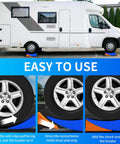 Heavy Duty RV Leveler Kit For Camping, 2 Pack Curved Wheel Levelers With Anti Slip Mats And Carrying Bag, Supports Up To 35,000 Lbs