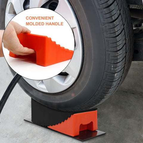 RV Camper Leveler Kit With 2 Curved Levelers 2 Wheel Chocks Anti Slip Mats And Carrying Bag Heavy Duty Leveling Blocks Up To 35000 Lbs