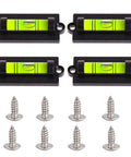 4 Pack RV Levelers With Screws Bubble Spirit Level For Travel Trailer Motorhome Camping Compact 60mm Long Levelers 25mm Wide Heavy Duty