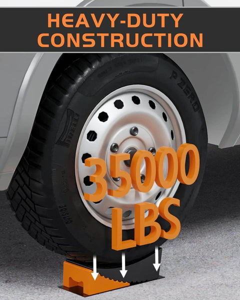 Easy Faster Leveling RV Leveling Blocks Ramp Kit No Brainer For Campers 2 Pack Leveler System With Chocks Anti Slip Mats