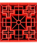 10 Pack Heavy Duty RV Leveling Blocks For Campers And Trailers, durable interlocking block, top view, red plastic