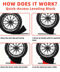 Installation steps for RV Leveling Blocks Ramp Kit 2 Pack Heavy Duty Camper Leveler Chocks Kit With 35,000 Lbs Capacity