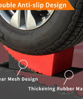 Heavy Duty RV Leveling Blocks Kit For Dual Axle Trailers And Motorhomes, HDPE With Non Slip Gear Mesh, tire on leveler ramp
