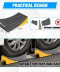 RV Leveling Blocks 2 Pack For Travel Trailers And Motorhomes By Nilight showing dimensions and dual axle fit
