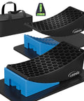 Sturdy 2 Pack RV Leveling Blocks Kit with Carrying Bag, Anti Slip Mats, Bubble Level for Campers, Trailers, SUVs up to 35000 lbs