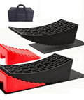 RV Leveling Blocks Ramp Kit 2 Pack Heavy Duty Camper Leveler Chocks Kit With 35,000 Lbs Capacity displayed with carry bag