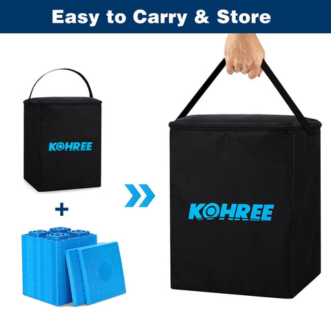Heavy Duty RV Leveling Blocks 12 Pack With Storage Bag Stackable Interlocking Blocks for Single and Dual Wheels Kohree