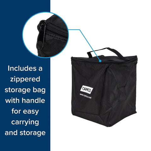 Interlocking RV Leveling Blocks With Storage Bag For Easy Camping Setup And Precise Stacking, Ten Pack storage bag with handle