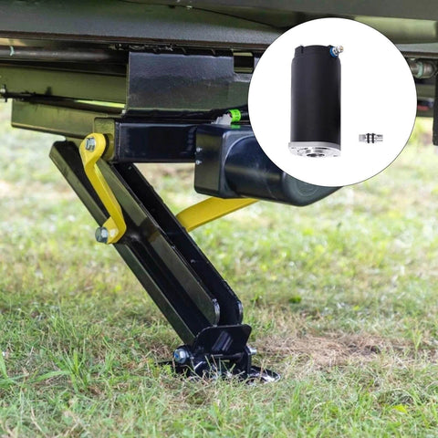 179327 414850 Hydraulic Pump Motor For Unidirectional Power Unit RV Leveling Systems, installed and functional view