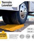 Three Step RV Leveling Ramps Set Of Two For Camper And Trailer In Bright Yellow Terrain Leveler For Stable Parking