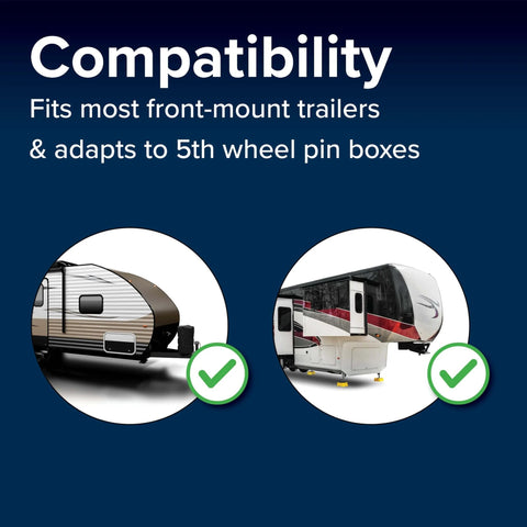 AccuLevel RV Leveling System With Dual Front To Back And Side To Side Indicators For Easy Install And Accurate Readouts For Campers And Trailers No Hassle Setup Camco compatibility with trailers and 5th wheel pin boxes