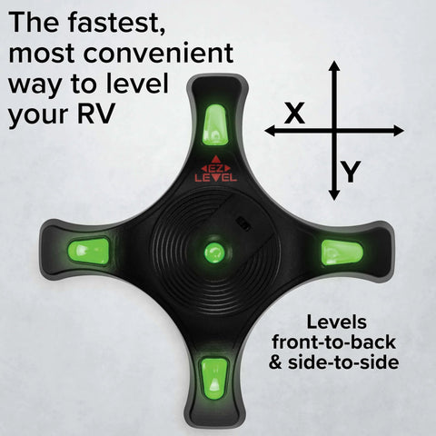 EZ Camper RV Leveling System With Dual Axis Quick Leveling For Both Axes At Once, Bright Illuminated Indicator Lights For Easy Feedback