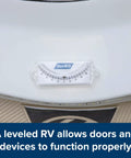 Universal Camper RV Leveling Tool With Front To Back And Side To Side Precision AccuLevel Curved Ball With Graduated Markings