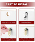 Installation steps for keeping your RV storage secure on the road with this five pack of 1 1/8 inch locks, keyed alike.