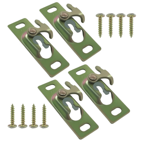 Two Set Pocket Door Hardware Kit For RV Sliding Doors Including Interior Hanger Rollers And Connection Plates Durable Heavy Duty Construction Complete Set With Four Hanger Plates And Eight Screws For Easy RV Interior Sliding Door Installation