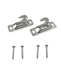 H529 Sliding RV Door Hardware Kit With Sliding Door Hanger Pocket Door Rollers And Connection Plate Universal 3 Inch Long shown with screws