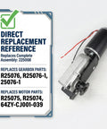 RV Slide Out Motor Gearbox Assembly For BAL AccuSlide Cable System High Torque 12V 12 RPM Replacement Fits Keystone Bullet