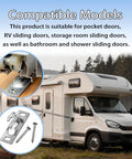 H529 Sliding RV Door Hardware Kit with Roller, Hanger, and Connection Plate ideal for RV and pocket doors, shown with RV