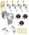 Image of Keep your RV storage secure on the road with this five pack of 1 1/8 inch locks, keyed alike for convenience, includes six keys and easy manual, perfect for camper compartments, cabinets and drawers with reliable security.