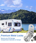 Keyed Alike RV Storage Locks 1-1/8 Inch Fits Up To 7/8 Inch Door Thickness Camper And Trailer Lock Set Six Pack with camper lake view