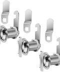 Secure RV compartments, cabinets and drawers with a thumb operated offset cam lock featuring a 1 inch cylinder for doors up to 0.75 inch thick