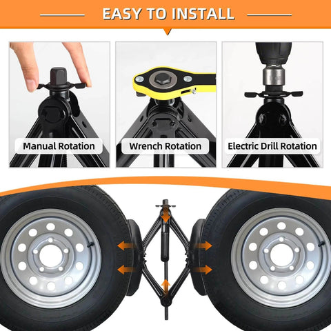 Durable X Shaped RV Tire Stabilizer For Dual Axle Travel Trailers And Campers OULEME Anti Move Wheel Wedge Universal Fit