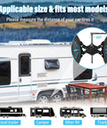 X Chocks Wheel Stabilizer 2 Pack For RVs And Travel Trailers Fits 3 To 10 Inch Wheel Gaps showing application on RV