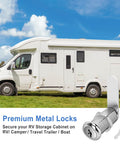 Cabinet Cam Locks Keyed Alike Set For RV Storage And Tool Boxes One And A Half Inch Long Zinc Alloy 4 Pack on RV
