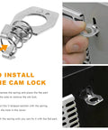 Two Pack RV Water Heater Cam Lock Set Stainless Steel Door Latch Fastener installation steps for camper use