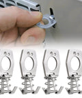 Effortless, durable RV water heater door latch kit delivers secure twist cam locking for campers and travel trailers, shown installed.
