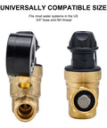 No Tool Required RV Water Pressure Regulator With Gauge For Campers, Brass Lead-Free Water Reducer With Adjustable Knob And Inlet Screen
