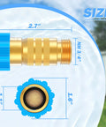 Dimensions of High Flow RV Water Pressure Regulator 50-55 Psi For Campers And Trailers Three Quarter Inch Brass Inline Reducer