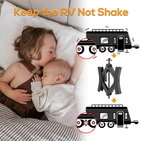 Heavy Duty Camper Wheel Chock Stabilizer Set For RVs And Travel Trailers, Double Speed Scissor Locking X Chock, anti rust