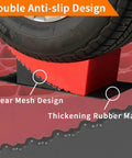 RV Leveling Blocks Kit for Dual Axle Travel Trailer With Ramp Chocks Rubber Mats Bubble Level and Carry Bag Heavy Duty HDPE