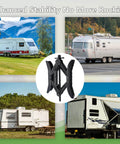 RV Wheel Chock Stabilizer Kit With 2 Sets X Chocks Scissor Tire Locking Chocks for secure parking on slopes
