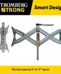 Heavy Duty Tandem Axle RV Wheel Chocks And Tire Stabilizers 2 Pack Keeps Campers Trailers Secure Fits Tires From 2 To 17 Inches Stromberg Carlson